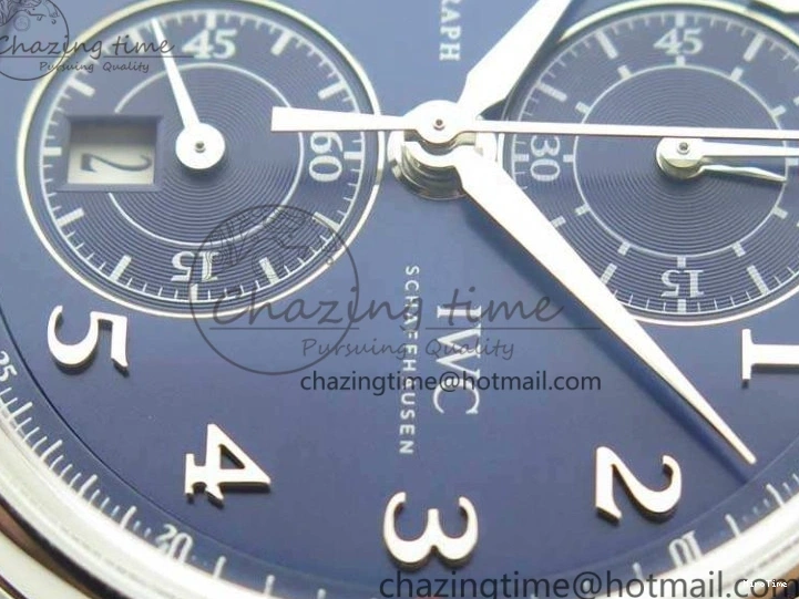 MIROTIME 0116 Breathable Da Vinci IW393402 SS ZF 1:1 Best Edition Blue Dial On Black Leather Strap A 7211